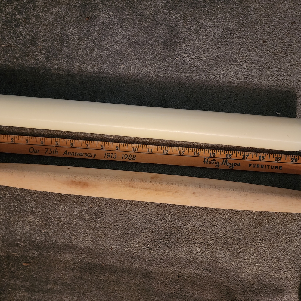 Vintage Wooden Ruler and Rolling Pin Set